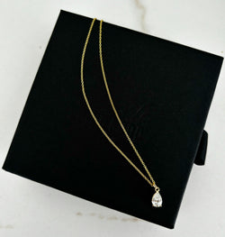 Pear Shape Diamond Solitaire Necklace