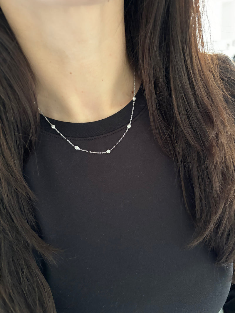 5 Station Diamond Necklace