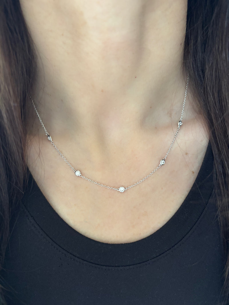 5 Station Diamond Necklace