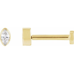 Marquise Bezel Stud Earring