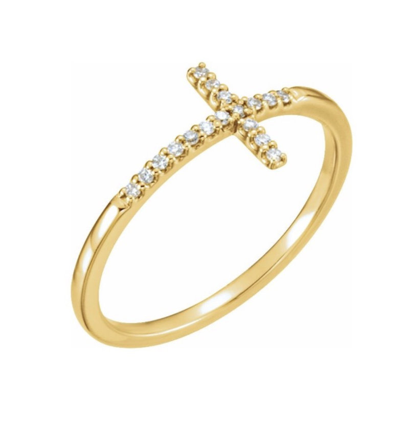 The Christina - Diamond Cross Ring