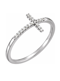 The Christina - Diamond Cross Ring